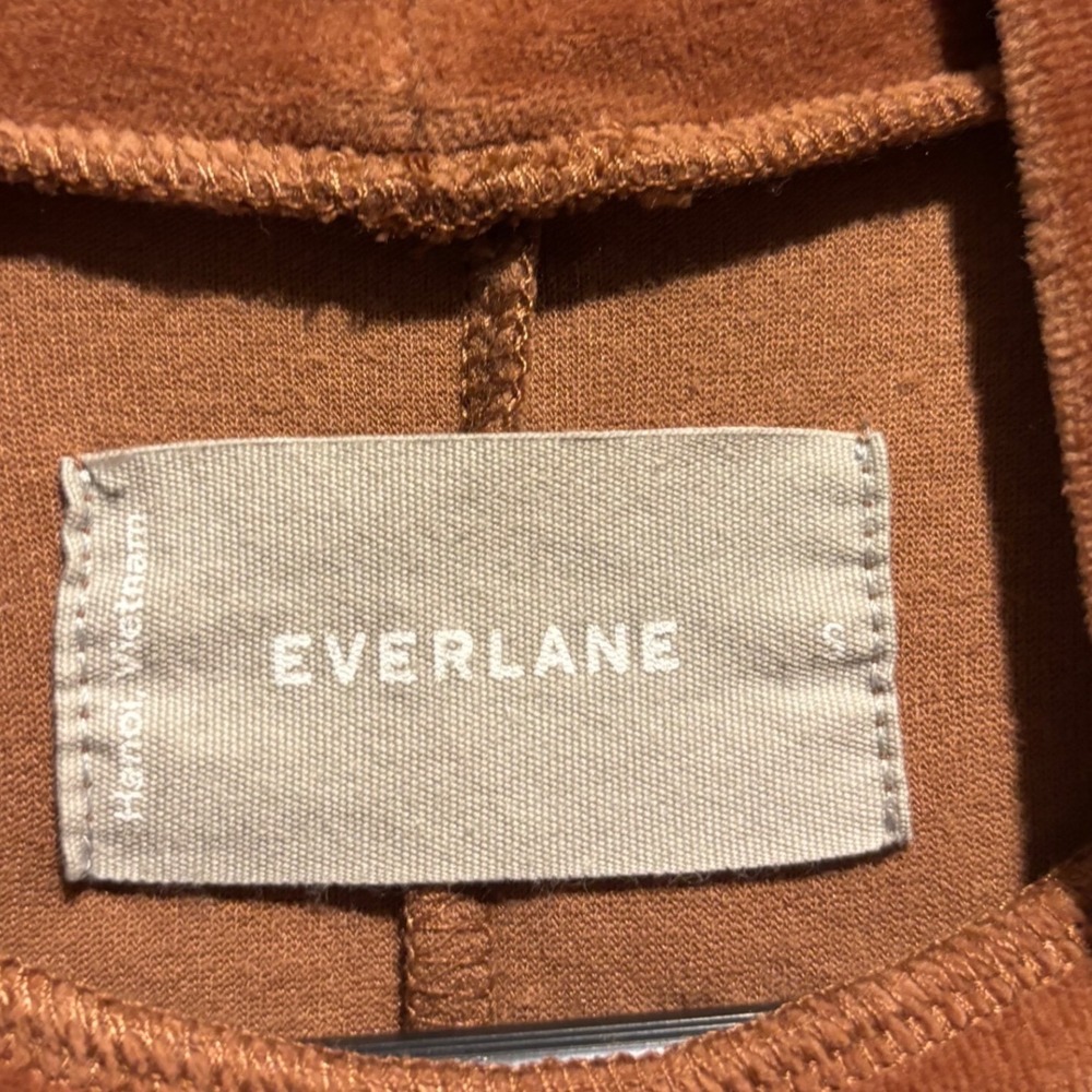 Everlane Rust Brown Velour Turtleneck Long Sleeve Mini Dress Small - Picture 5 of 7